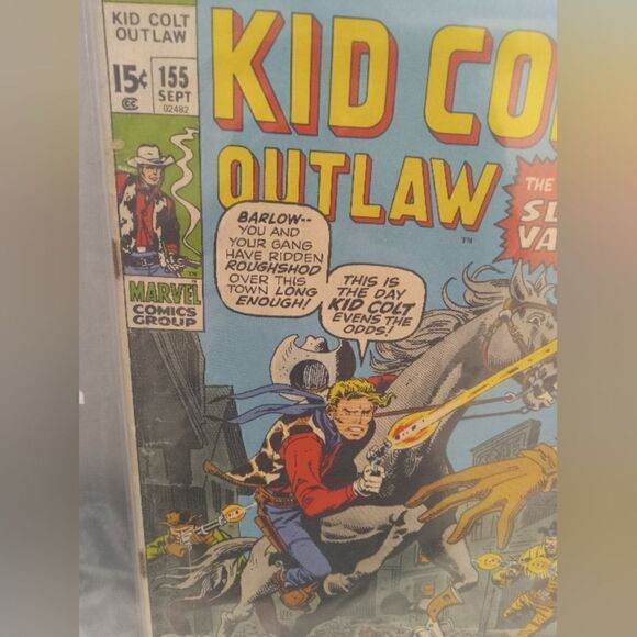 Kid Colt Outlaw #155 1971-MARVEL WESTERN - Picture 2 of 5